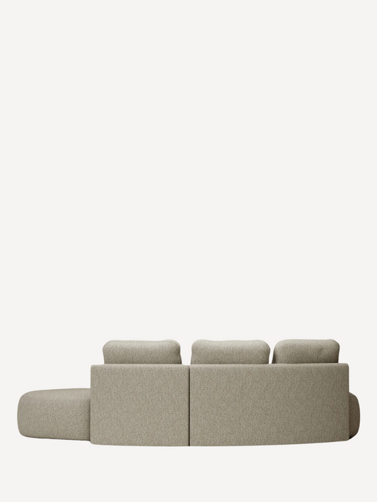 Ensemble arrondi 4 places recouvert de tissu bouclette, Moncey