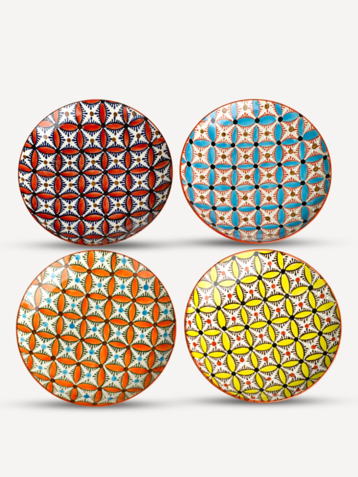 Set de 4 Assiettes à dessert, Hippy