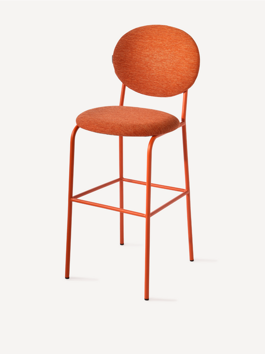 Chaise de Bar en métal et tissu, Simply Berry