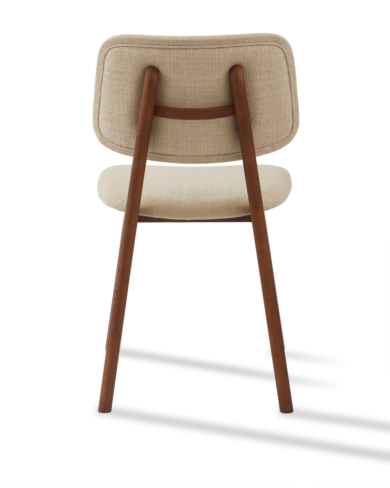 Chaise en frêne et tissu beige, Smooth Happy Days