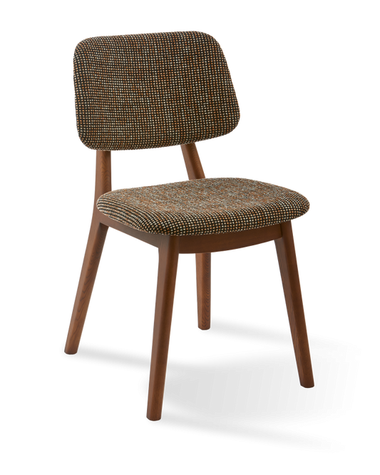 Chaise en frêne et tissu marron, Speckled Happy Days
