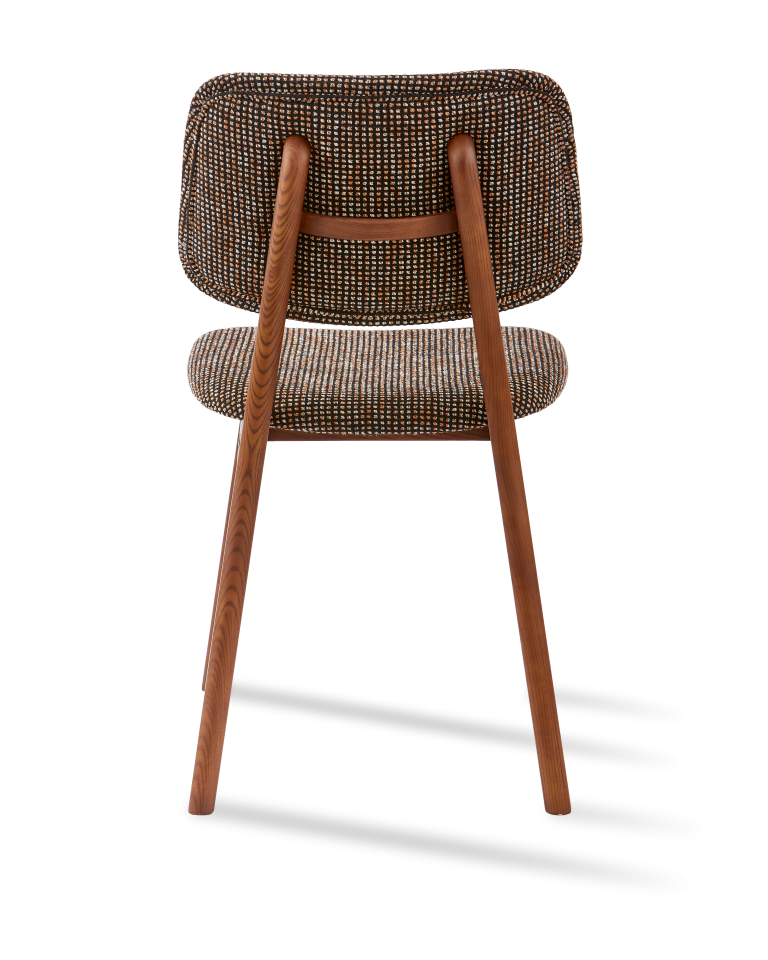 Chaise en frêne et tissu marron, Speckled Happy Days