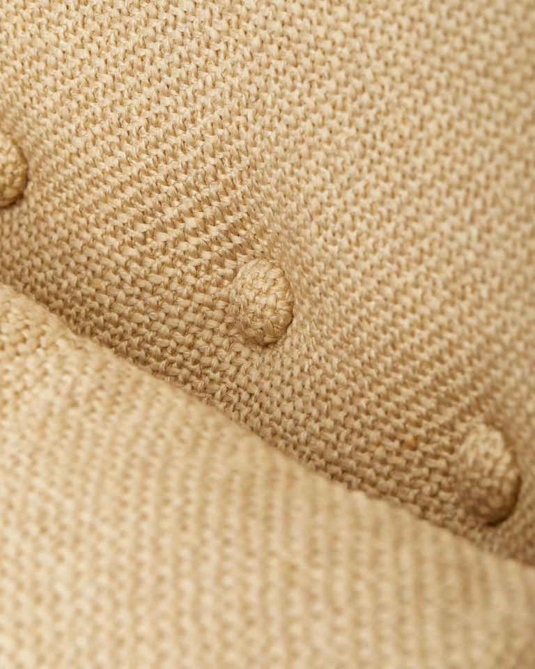 Fauteuil en frêne et tissu beige, Peggy Smooth