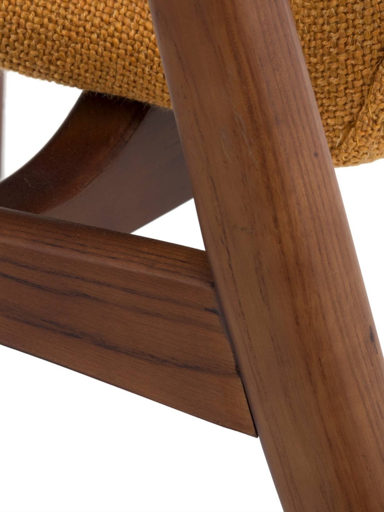 Fauteuil scandinave en bois de frêne, Peggy Ocre