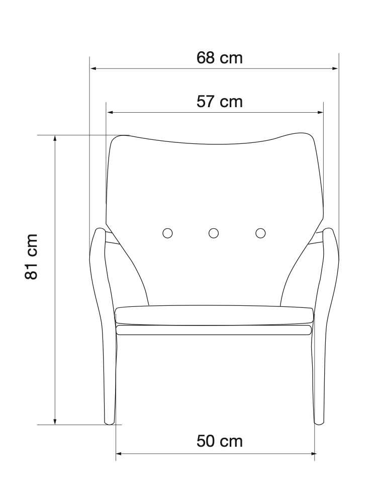 Fauteuil scandinave en bois de frêne, Peggy Ocre