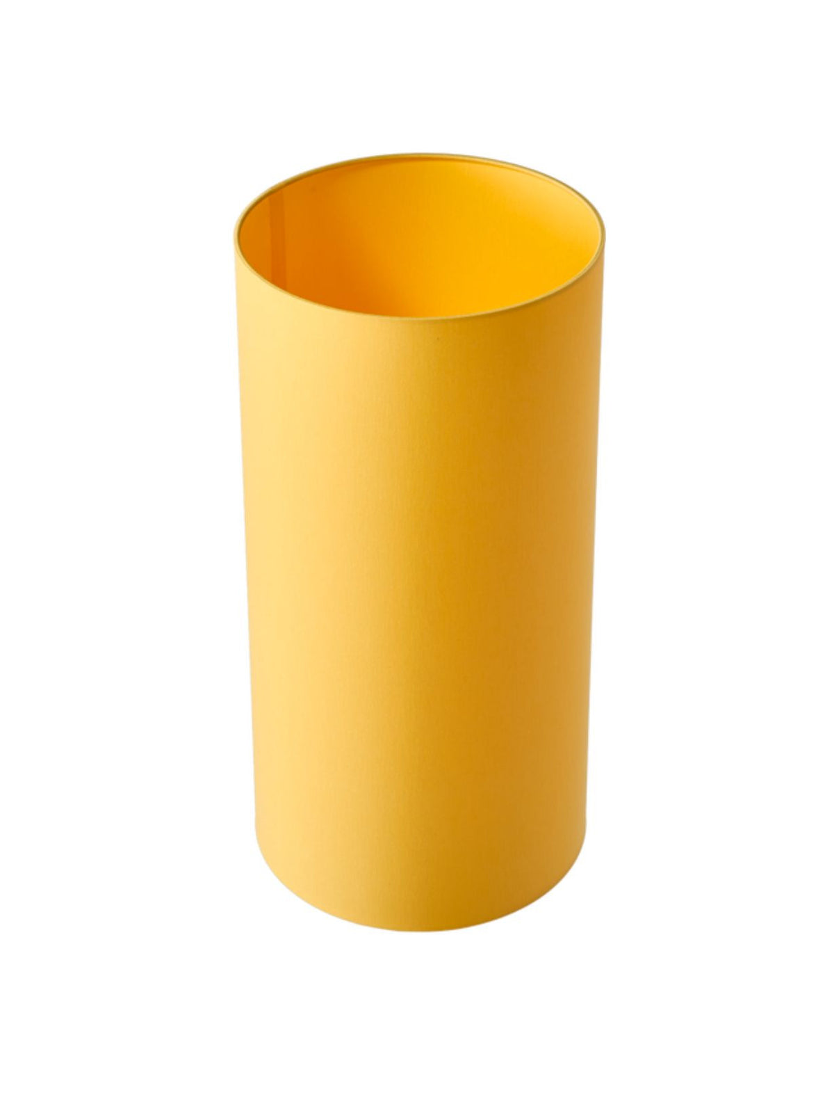 Grande lampe pied bleu foncé et abat-jour jaune, Twister Ø35cm