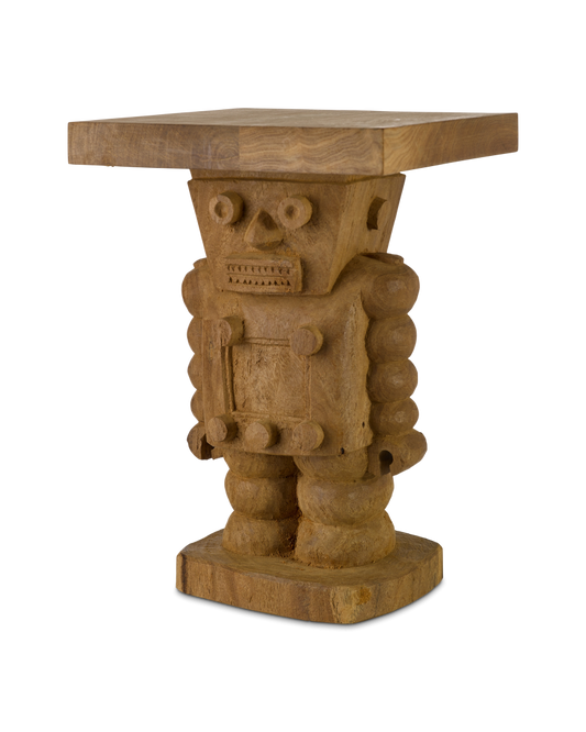 Guéridon en bois sculpté, Robot