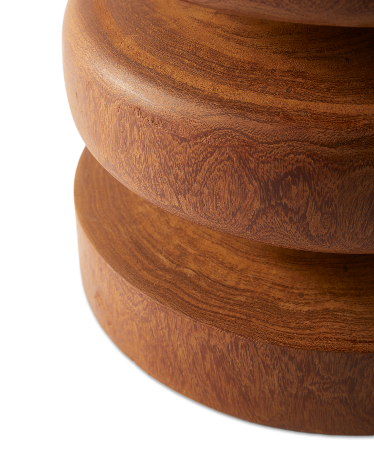 Pied de lampe bas en bois tourné, Gouda
