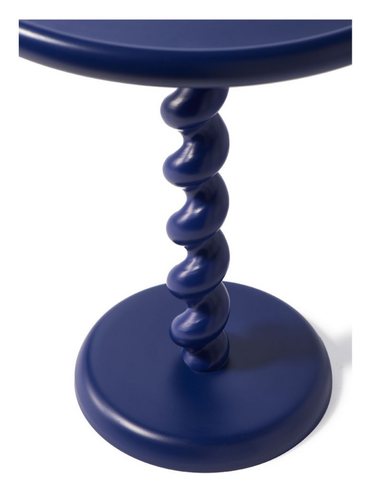 Table d'appoint bleu foncé, Twister Ø46 x H56 cm