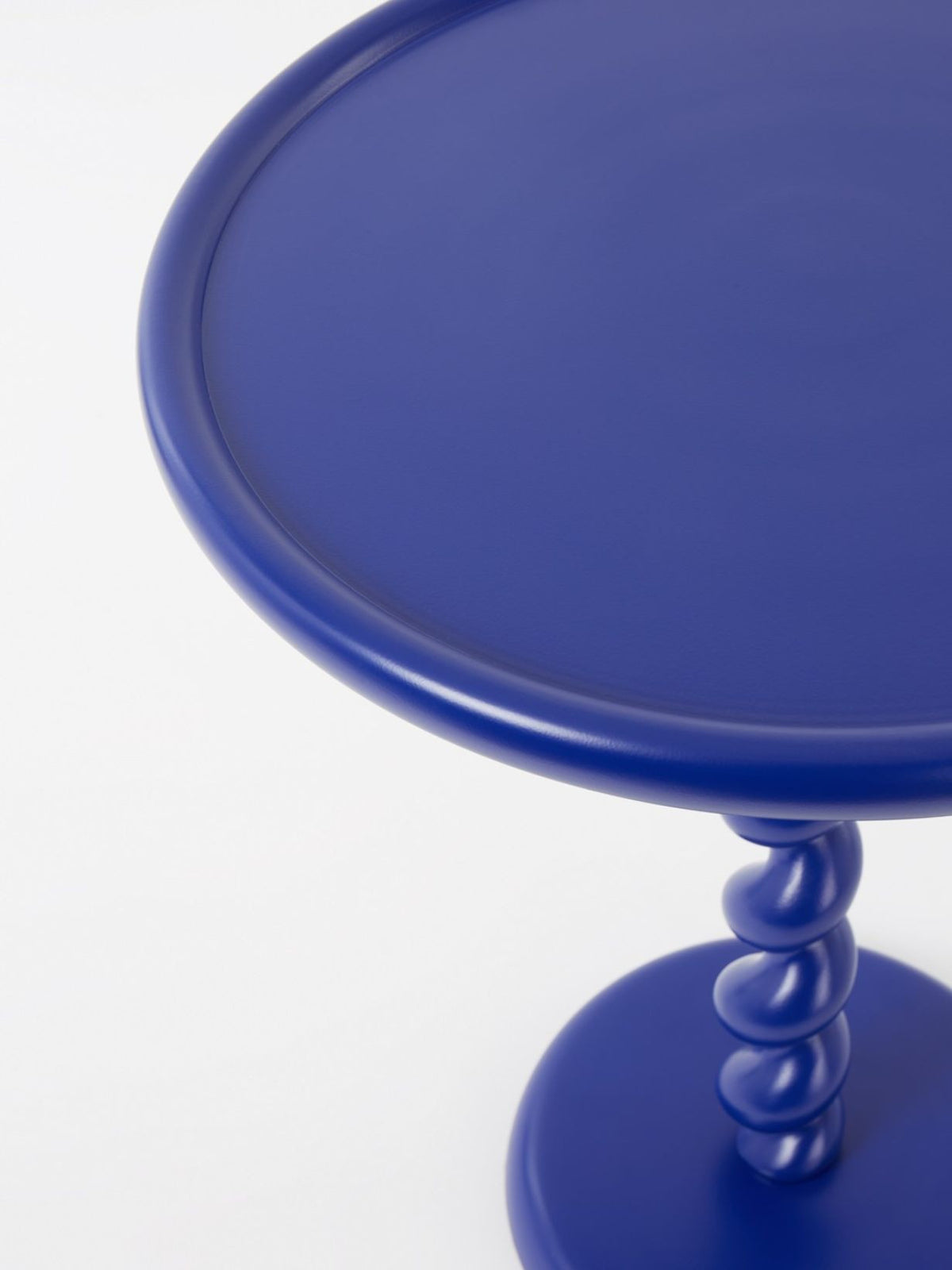 Table d'appoint bleu foncé, Twister Ø46 x H56 cm