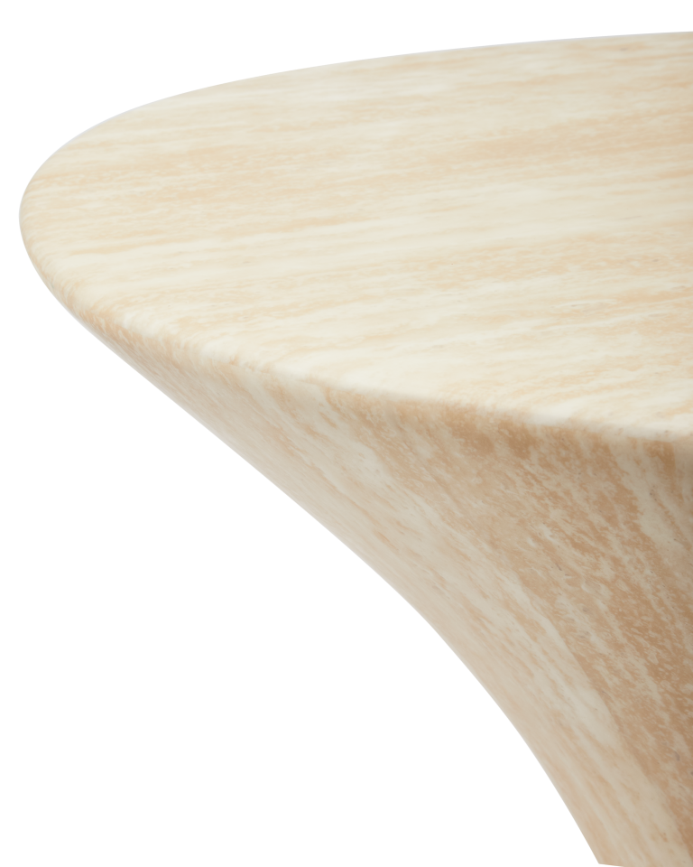 Table basse ovale effet travertin, Oval L