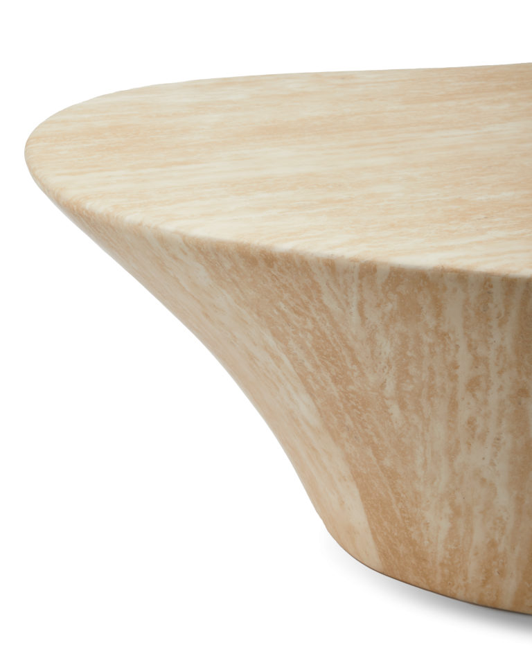 Table basse ovale effet travertin, Oval L