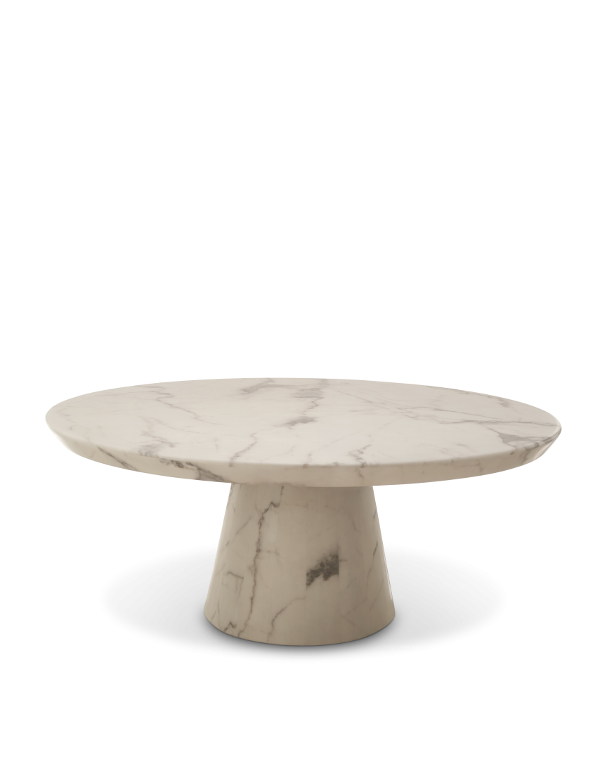 Table basse ronde effet marbre, Disc