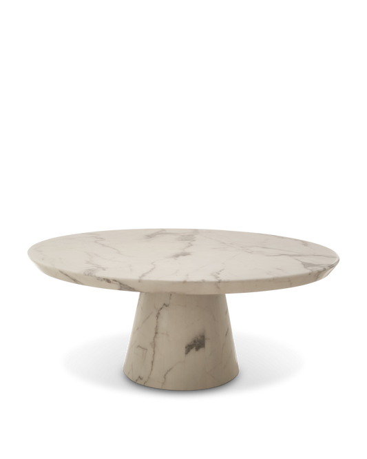 Table basse ronde effet marbre, Disc