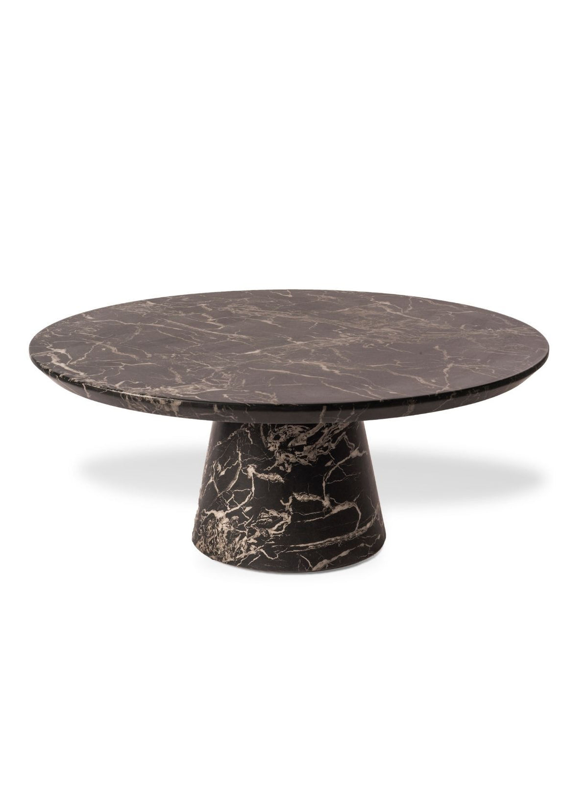 Table basse ronde en résine effet marbre, Filip