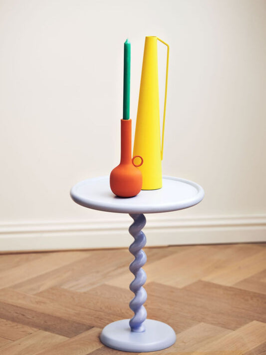 Table d'appoint bleu clair, Twister Ø46 x H56 cm