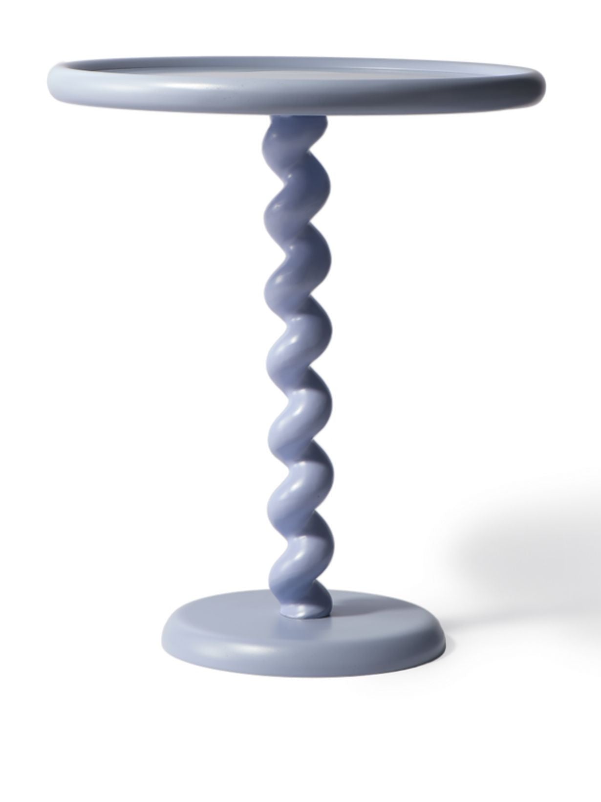 Table d'appoint bleu clair, Twister Ø46 x H56 cm