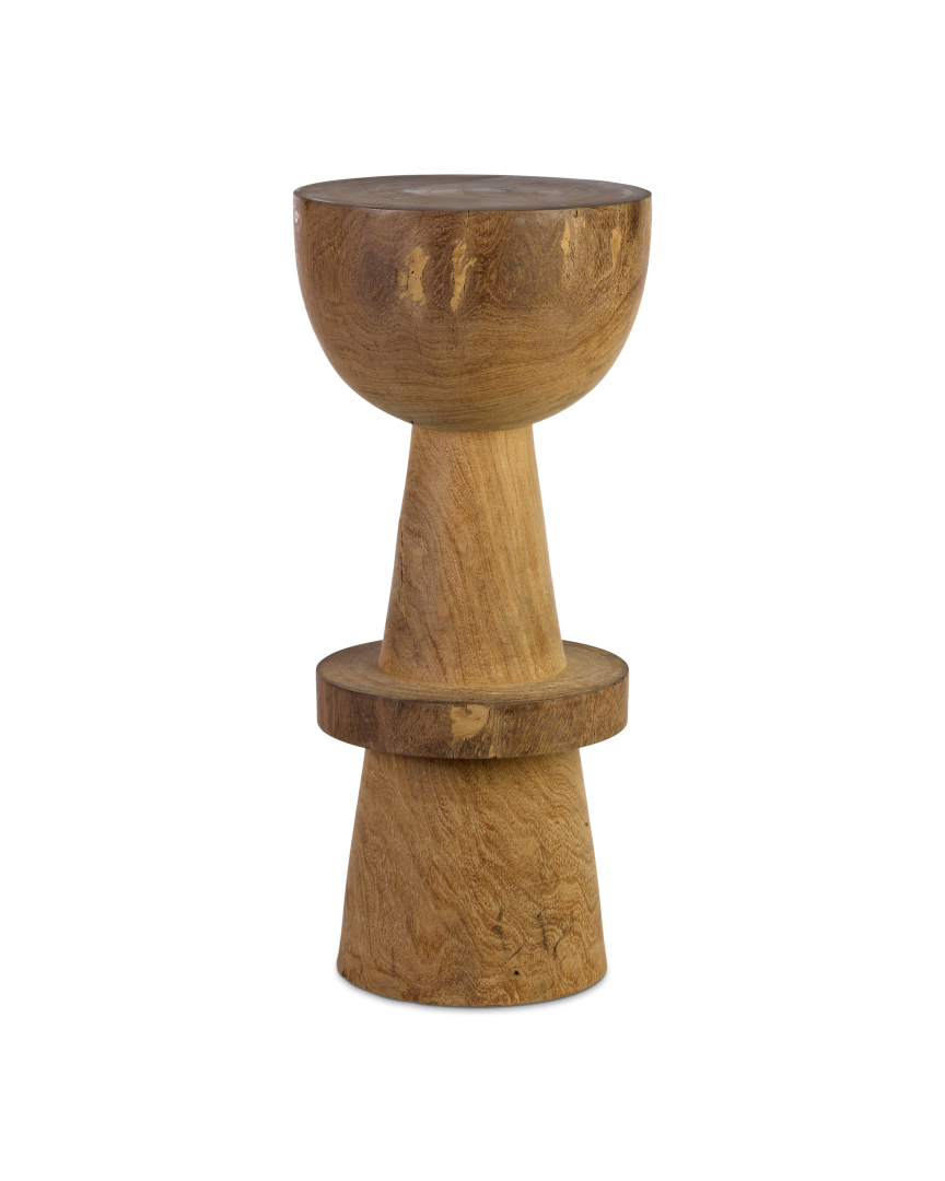 Tabouret de bar en bois sculpté, Ball