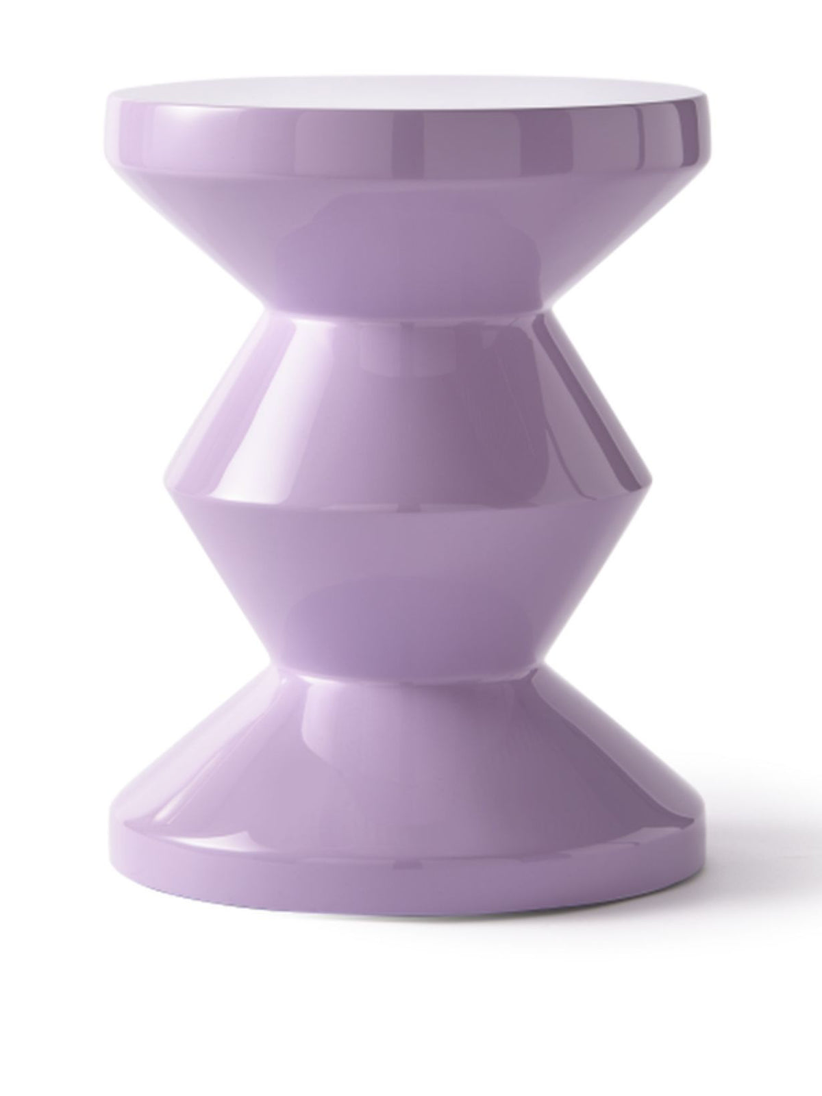 Tabouret laqué lilas, Zig Zag