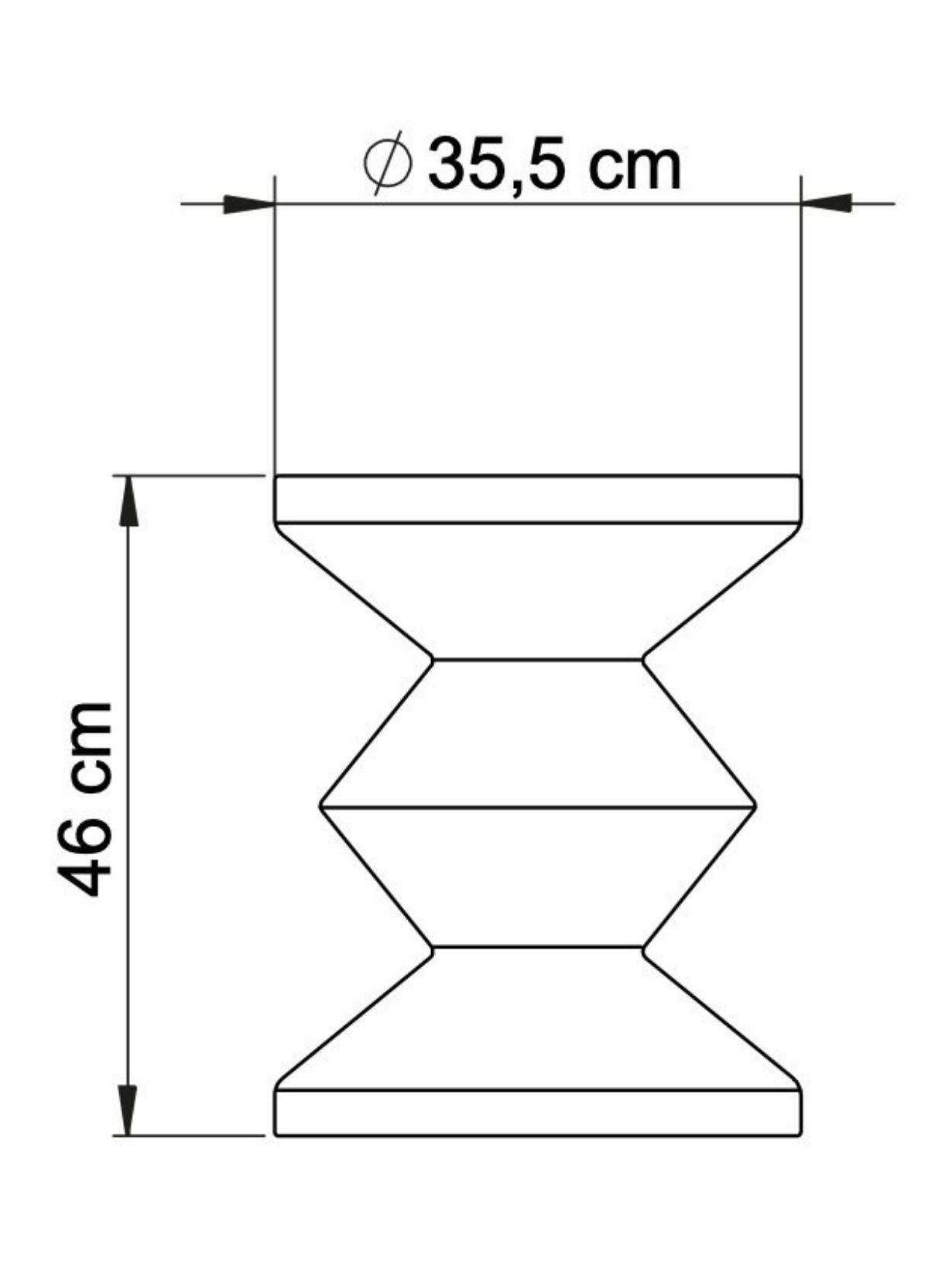 Tabouret laqué orange, Zig Zag