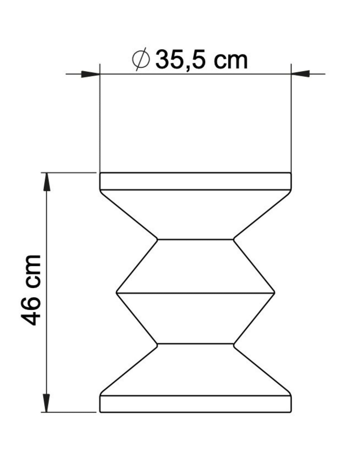 Tabouret laqué rose, Zig Zag