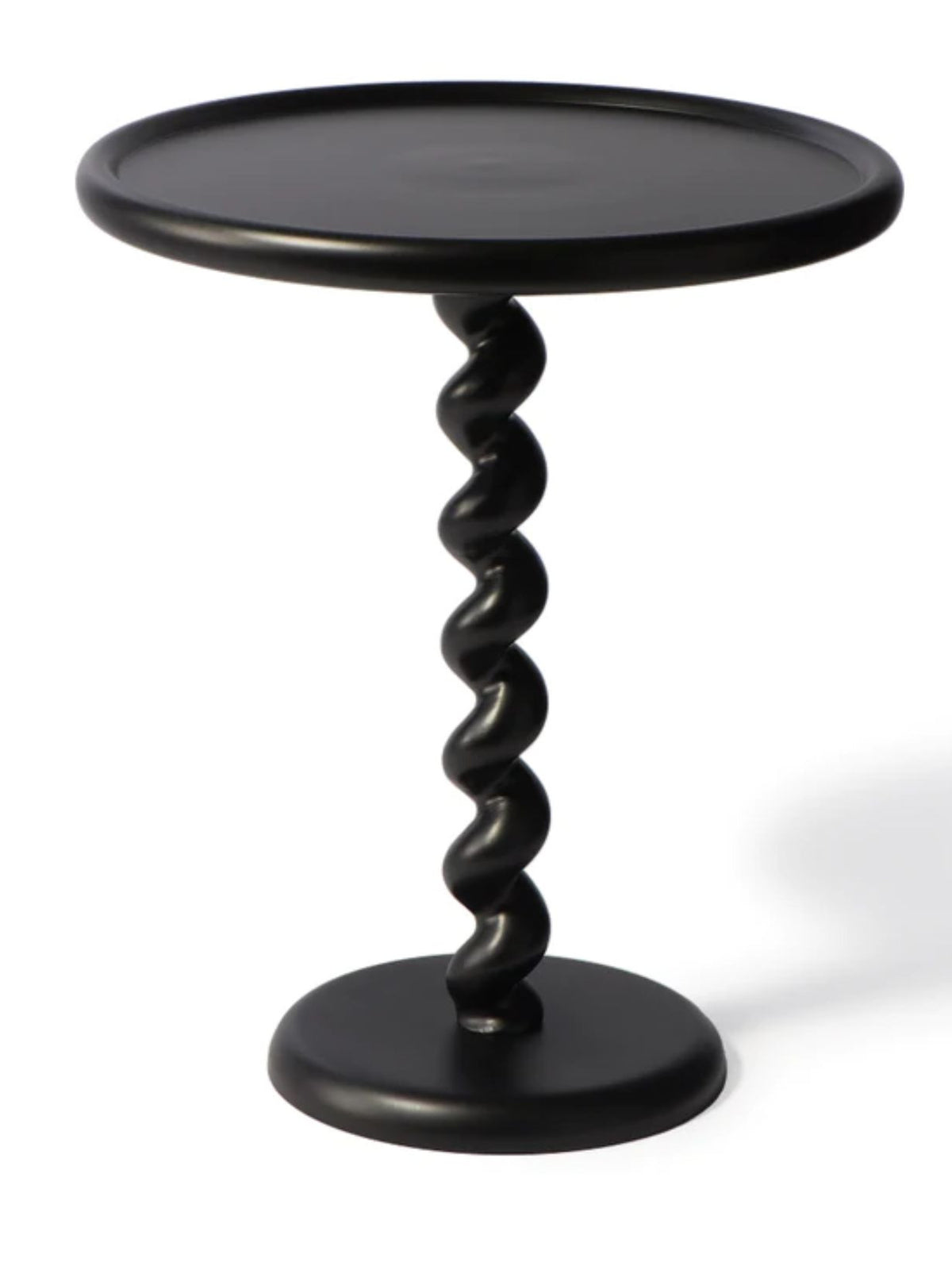 Table d'appoint noir, Twister Ø 46 x H 56