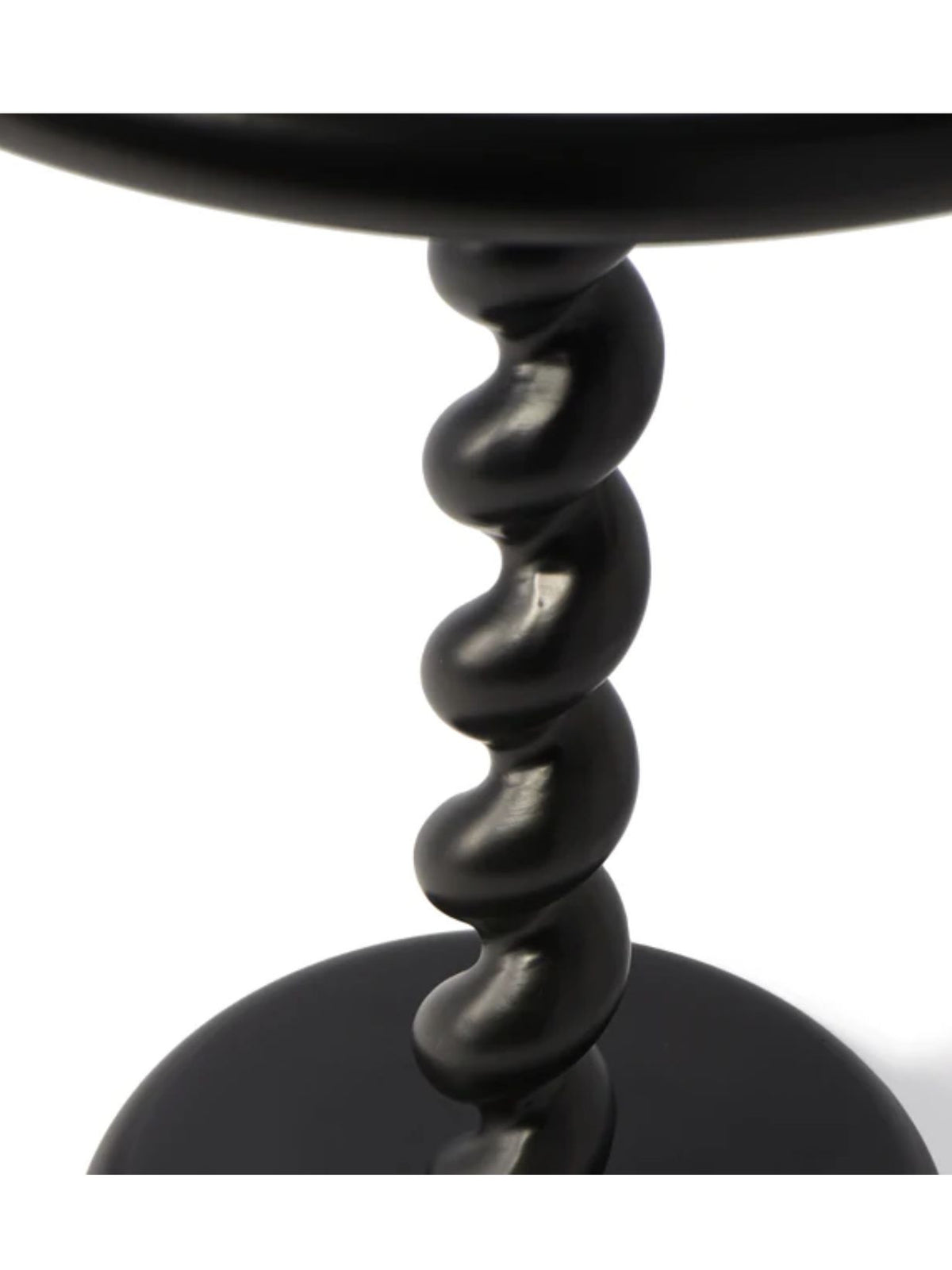 Table d'appoint noir, Twister Ø 46 x H 56