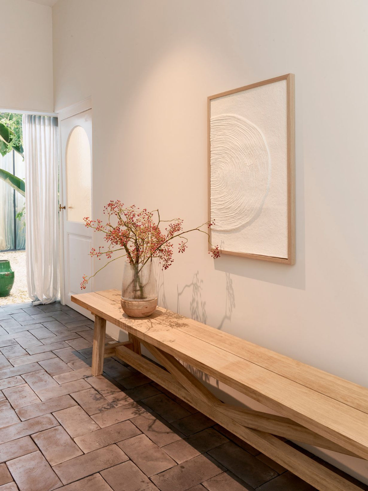 Banc de table de ferme, French Farm