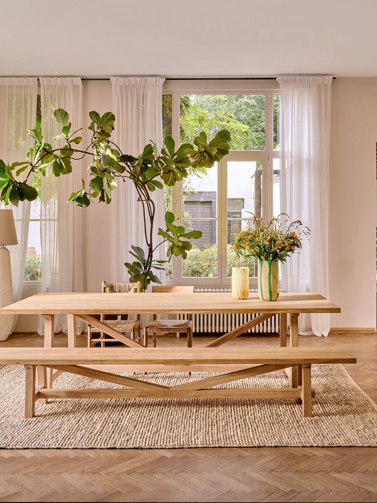 Banc de table de ferme, French Farm