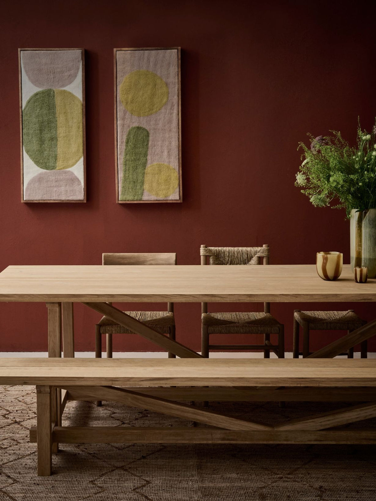 Banc de table de ferme, French Farm