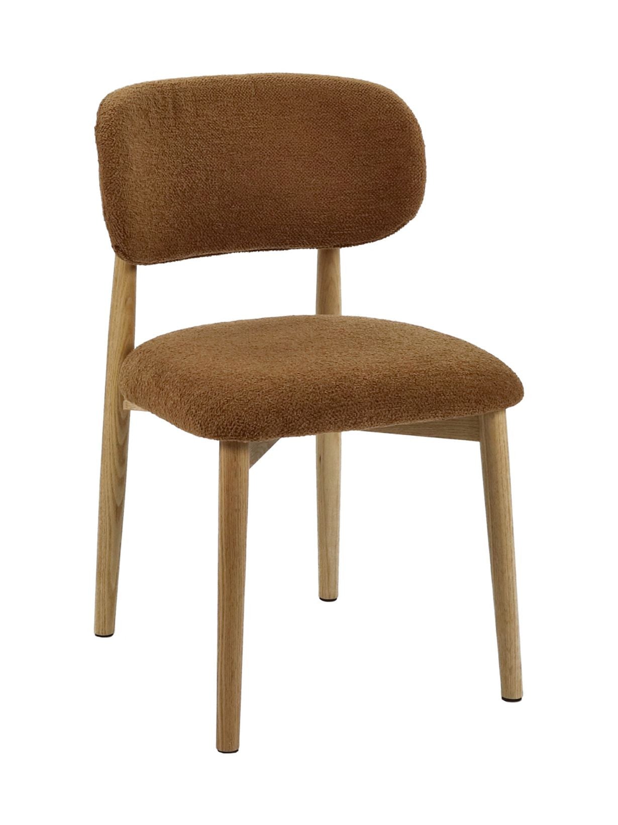 Chaise en chêne et tissu bouclé, Hazel