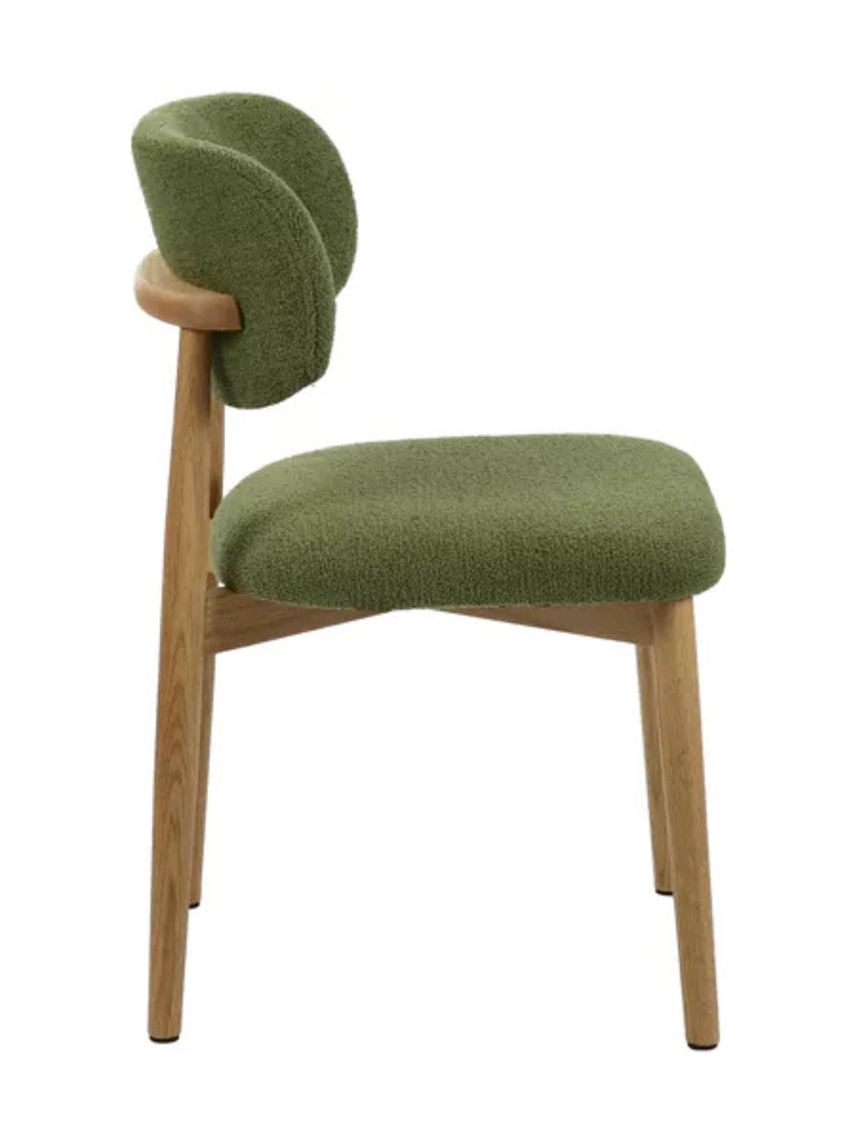 Chaise en chêne et tissu bouclé, Hazel