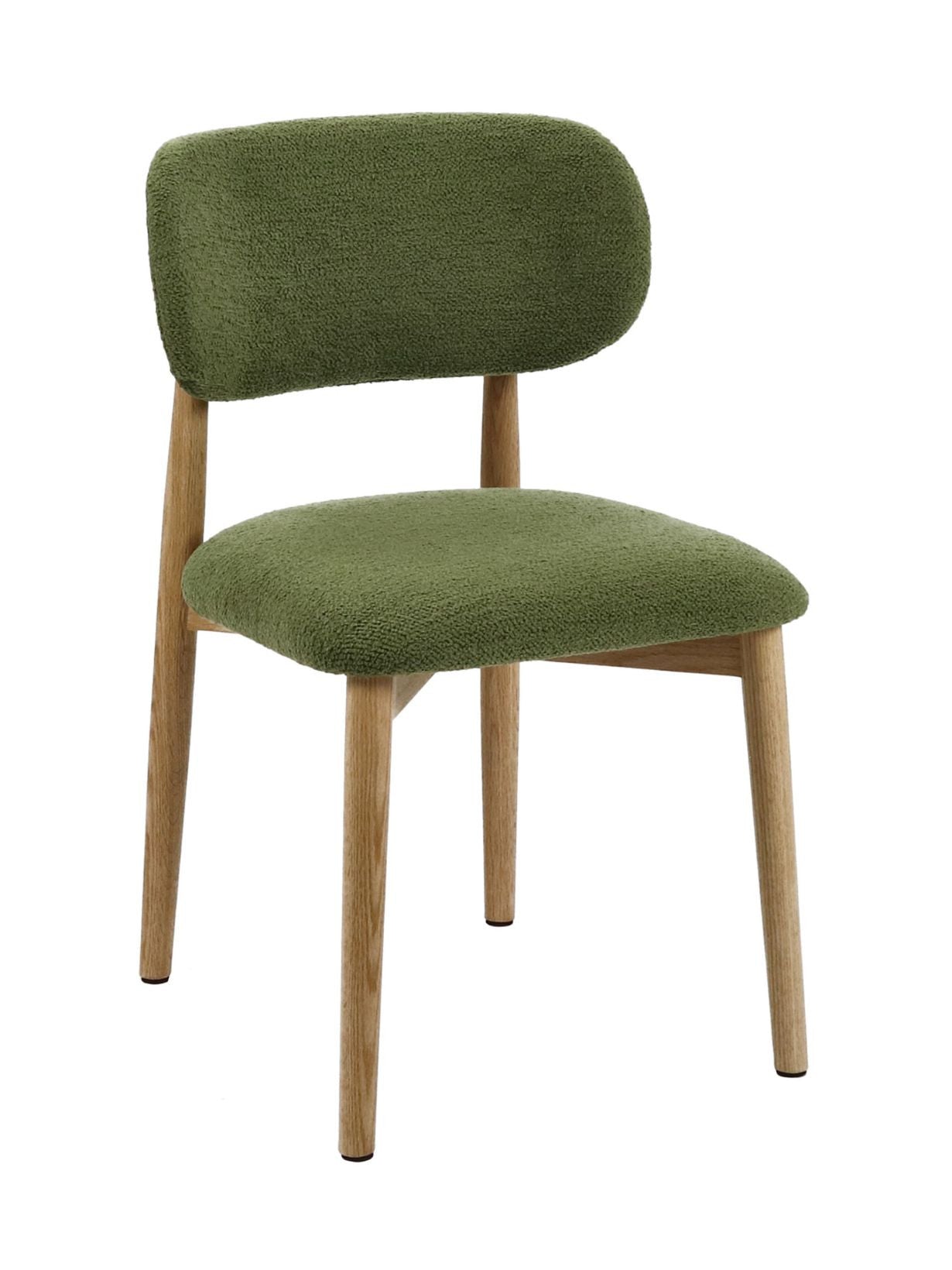 Chaise en chêne et tissu bouclé, Hazel