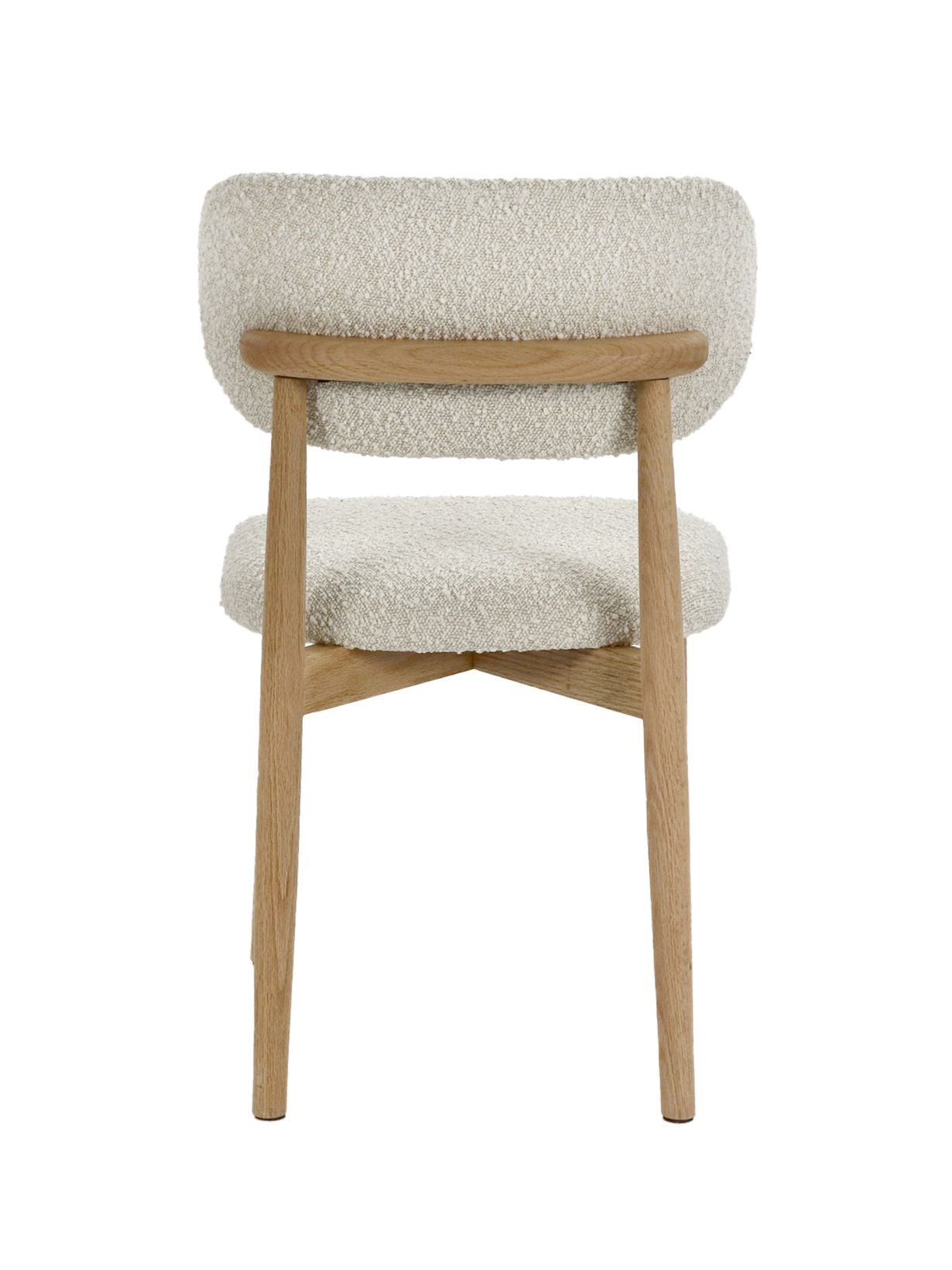 Chaise en chêne et tissu bouclé, Hazel