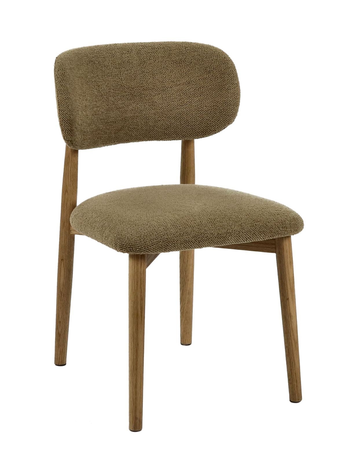 Chaise en chêne et tissu bouclé, Hazel