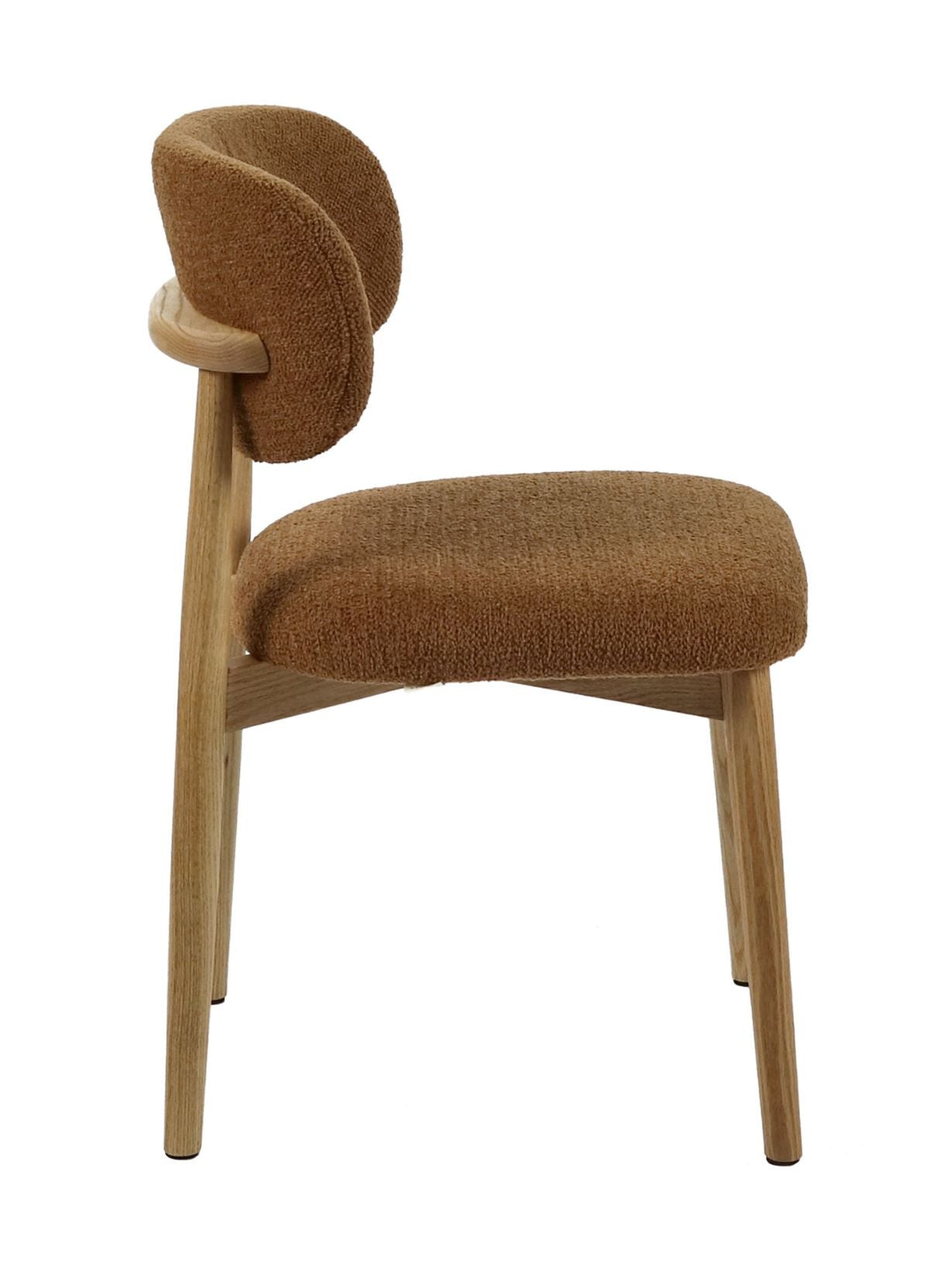 Chaise en chêne et tissu bouclé, Hazel