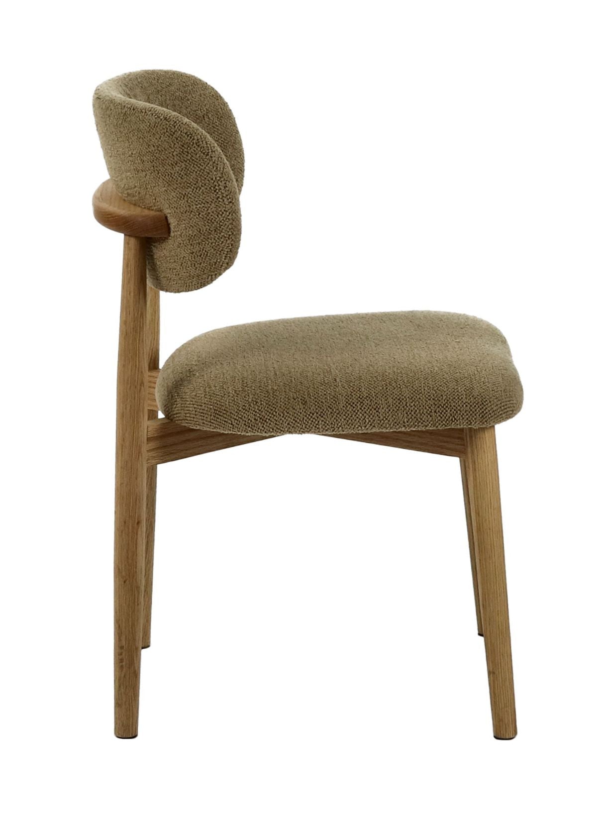 Chaise en chêne et tissu bouclé, Hazel
