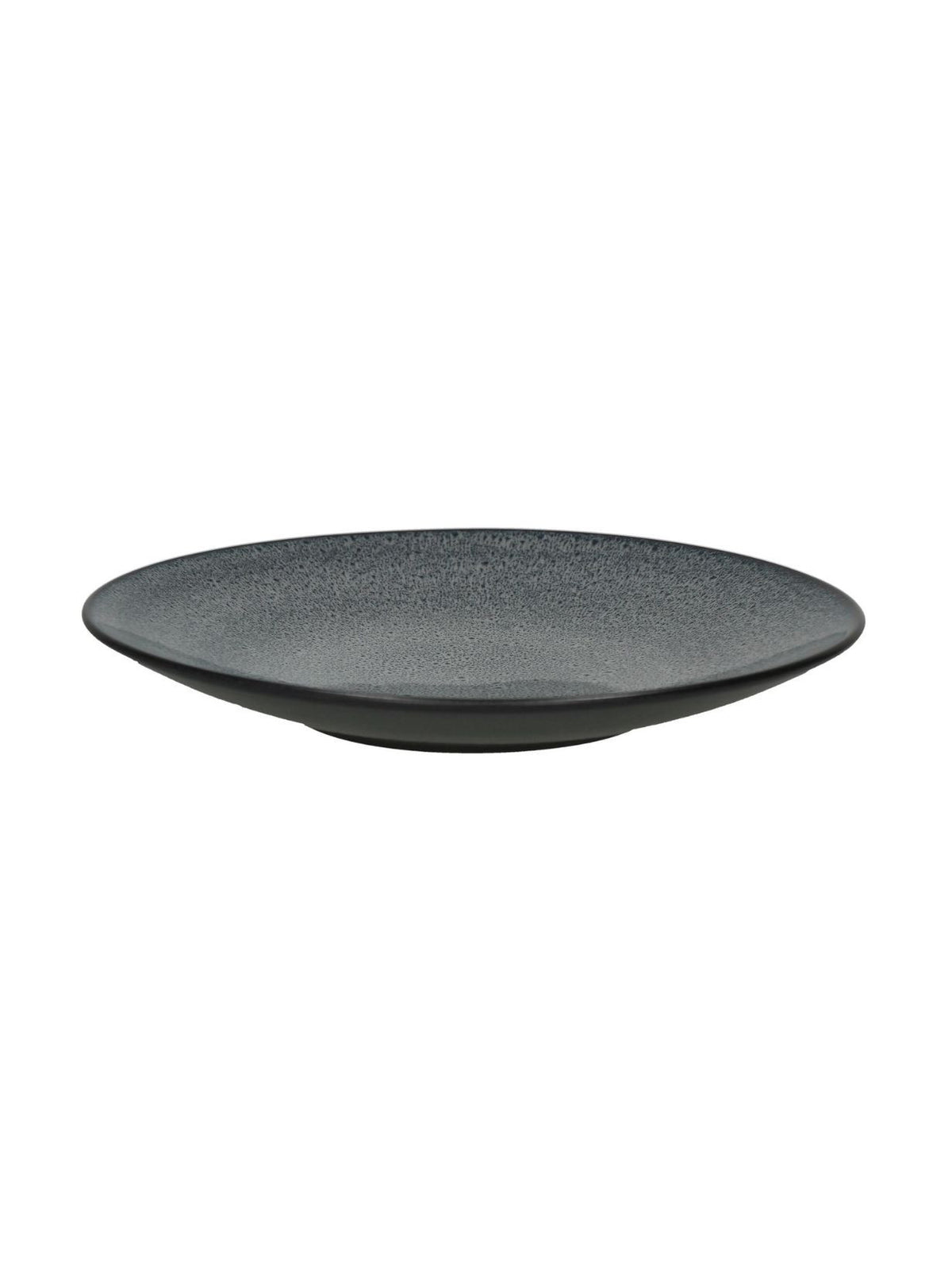 Lot de 6 assiette plate en grès, MIRHA gris foncé Ø27cm