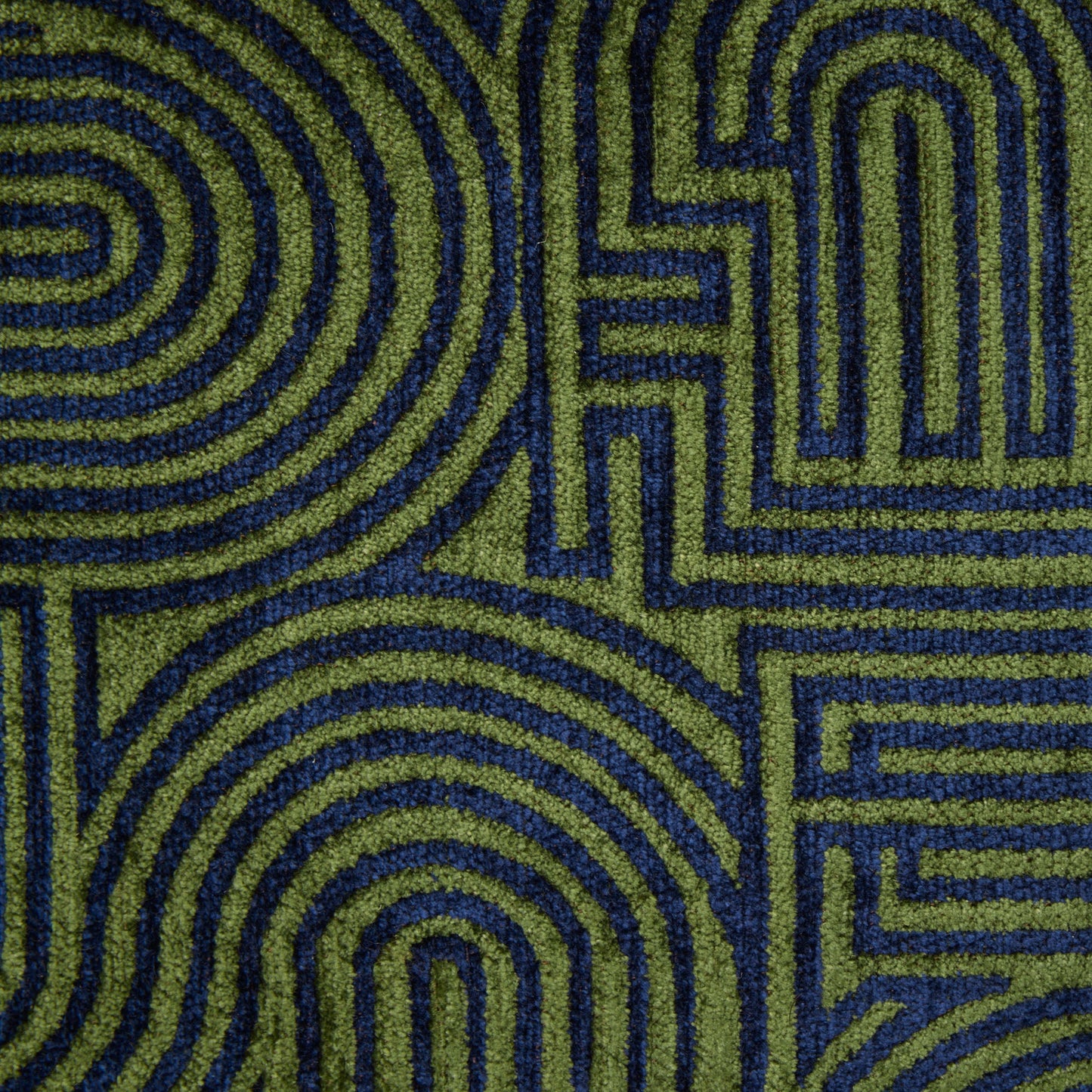 Pouf ARNEL klark bleu nuit et vert olive