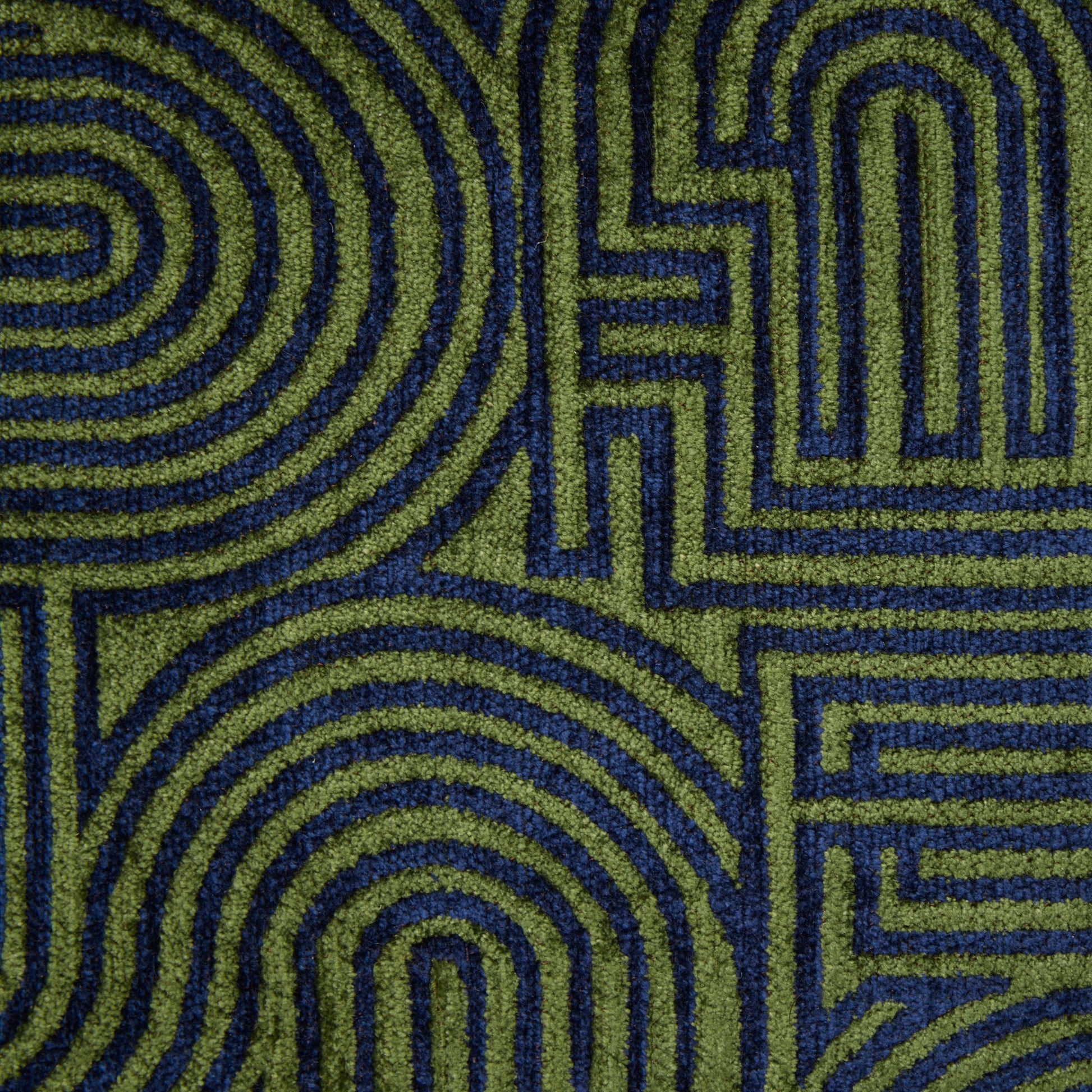 Pouf ARNEL klark bleu nuit et vert olive