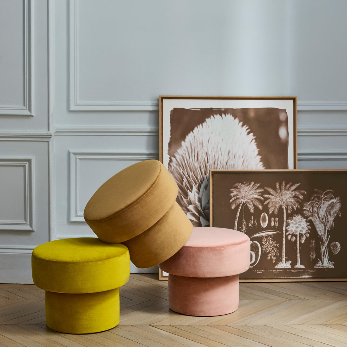 Pouf POPPIE dalila camel doré