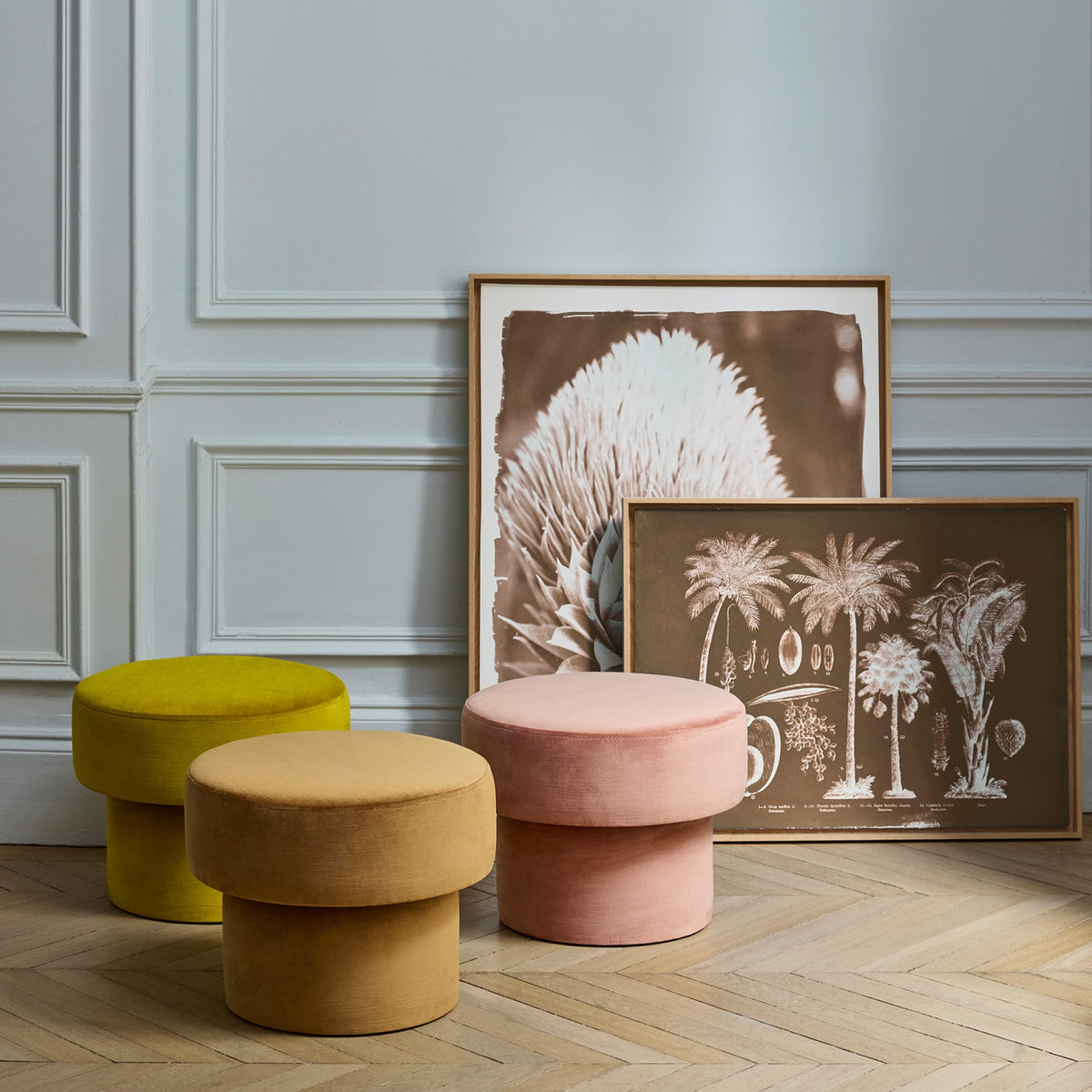 Pouf POPPIE dalila pêche rosé