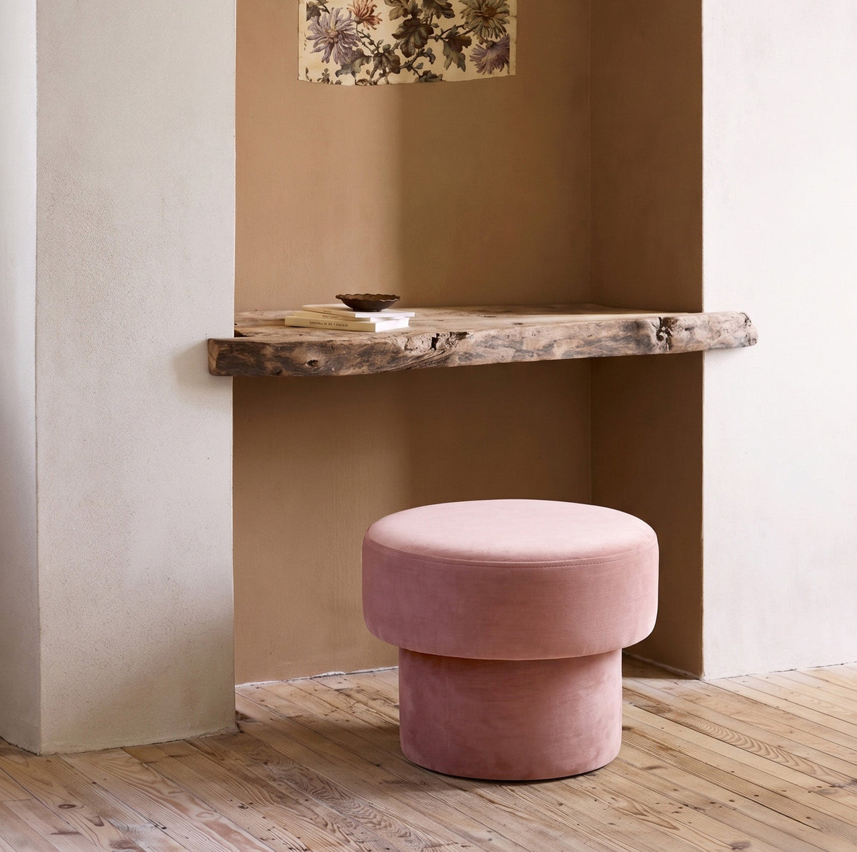 Pouf POPPIE dalila pêche rosé