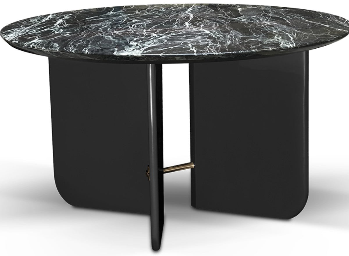 Table basse ronde laquée, marbre ou palissandre, Be Good
