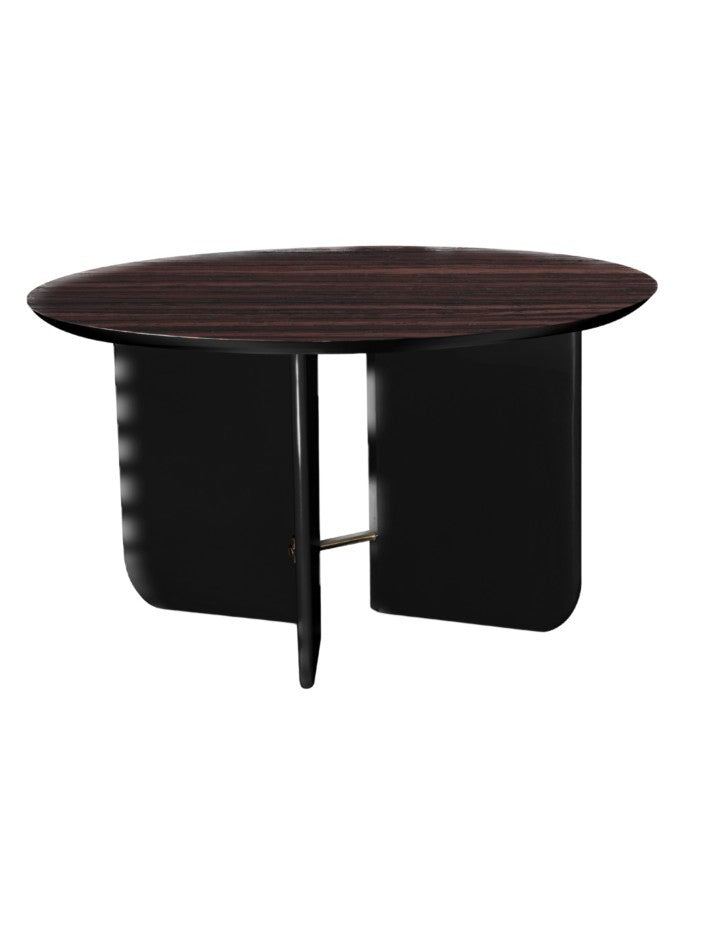 Table basse ronde laquée, marbre ou palissandre, Be Good