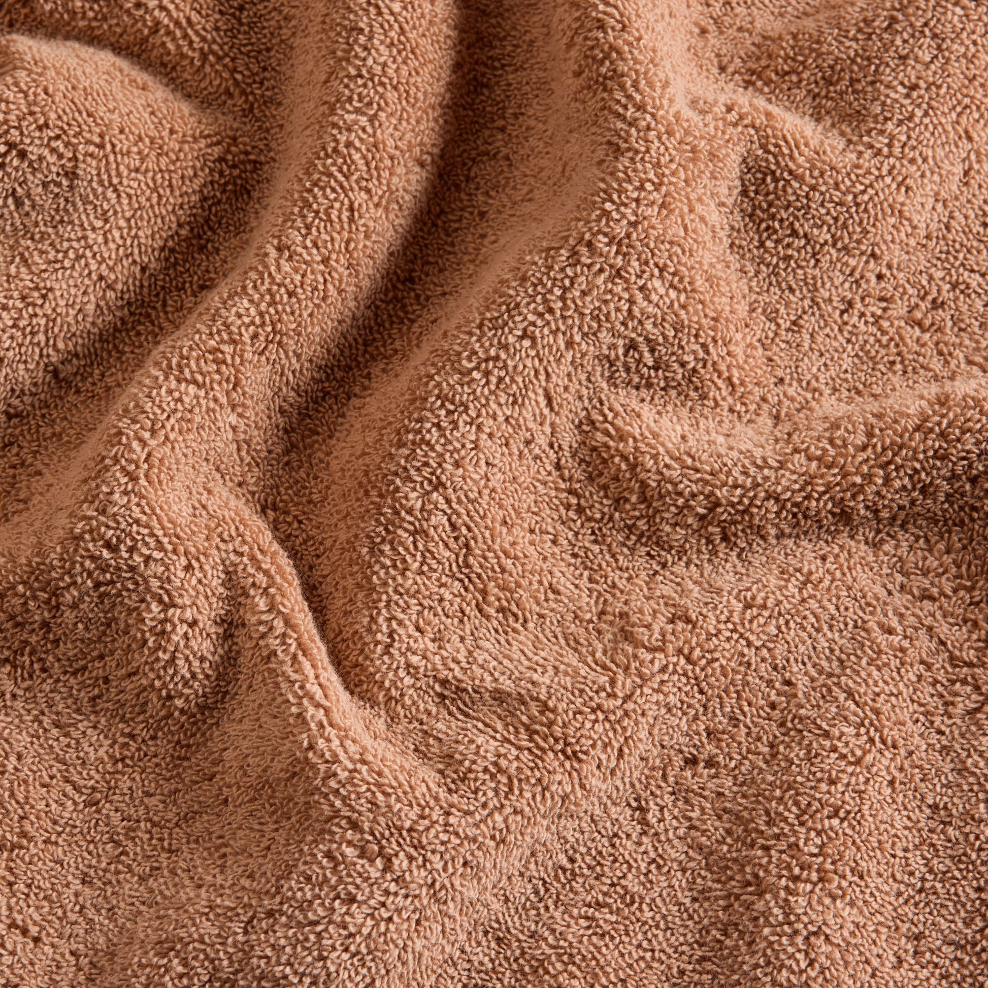 Serviette de toilette NERYDA terre d'argile et beige