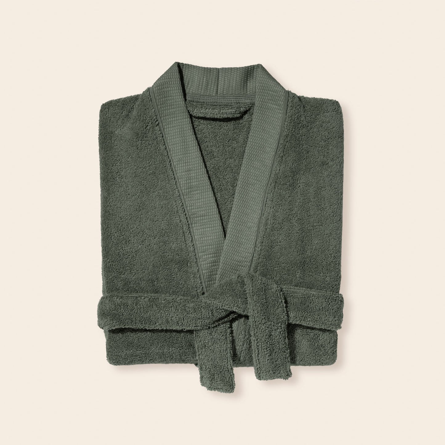 La Sortie de Bain NERYDA vert séquoia et beige