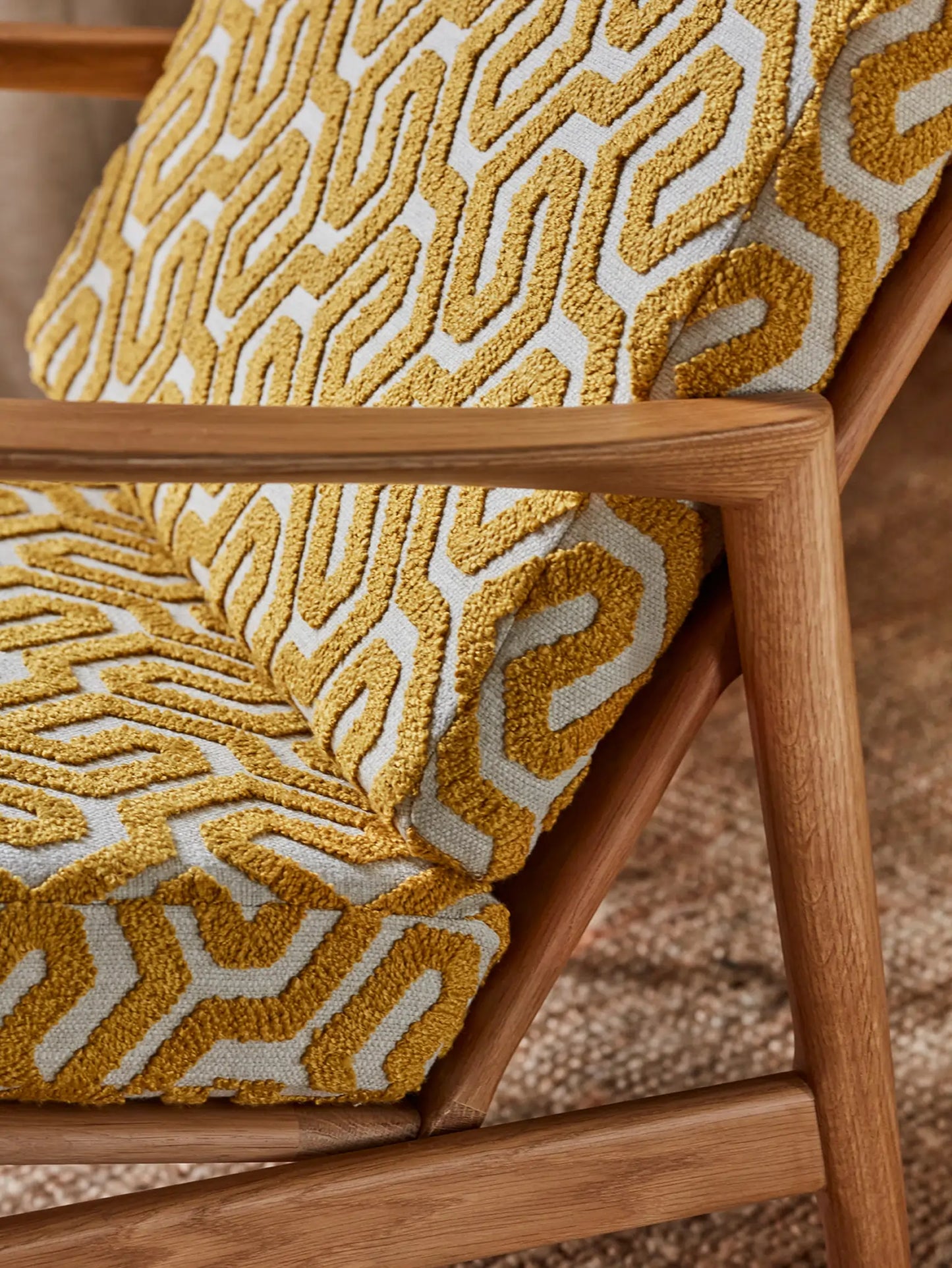 Stefan Lounge Chair in Coffee Mustard