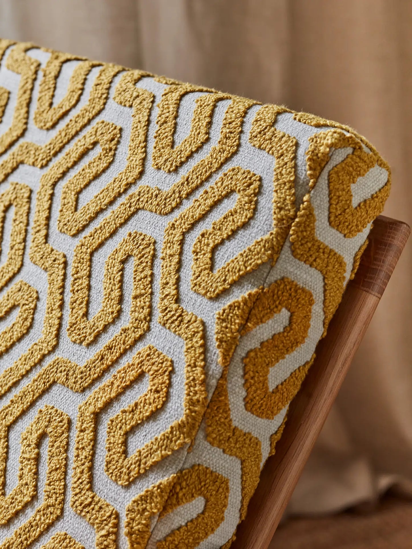 Stefan Lounge Chair in Coffee Mustard
