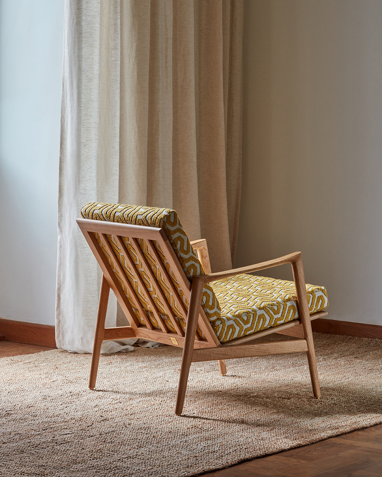 Stefan Lounge Chair in Coffee Mustard